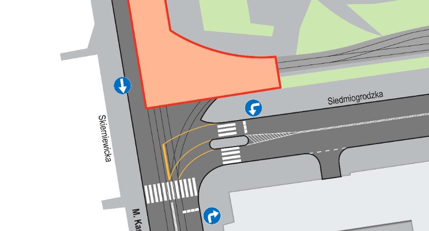 Przebudowa torowiska na wolskim skrzyżowaniu - mapka