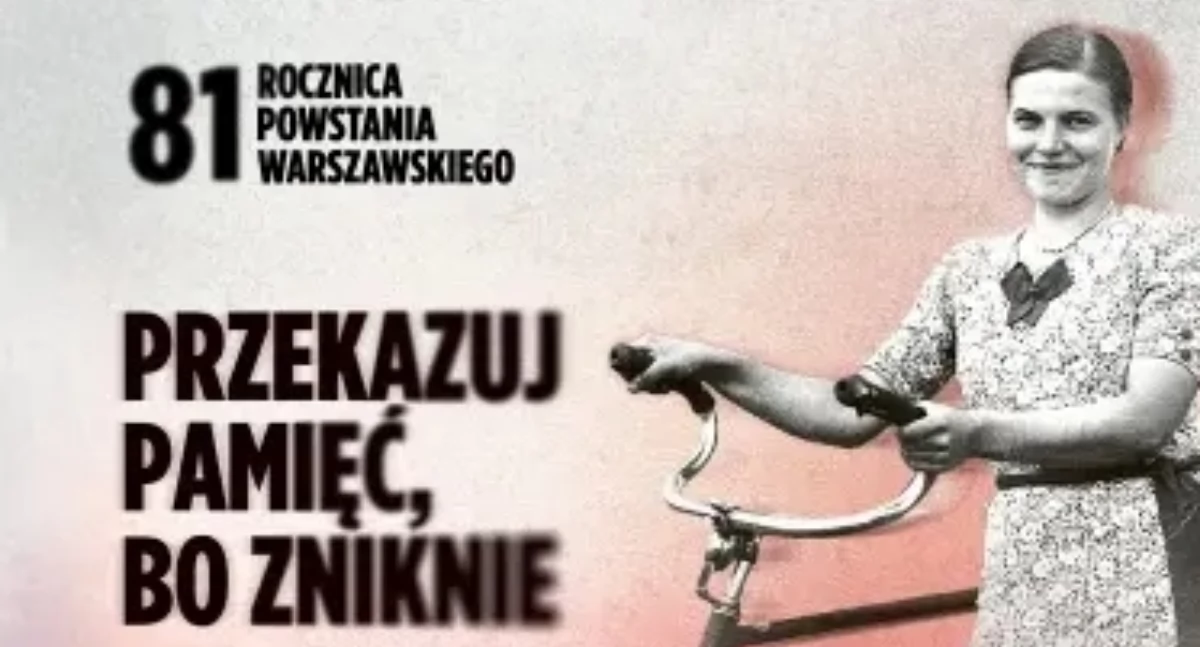 Społeczne, Rowerowa Powstańcza rocznicę Powstania Warszawskiego - zdjęcie, fotografia