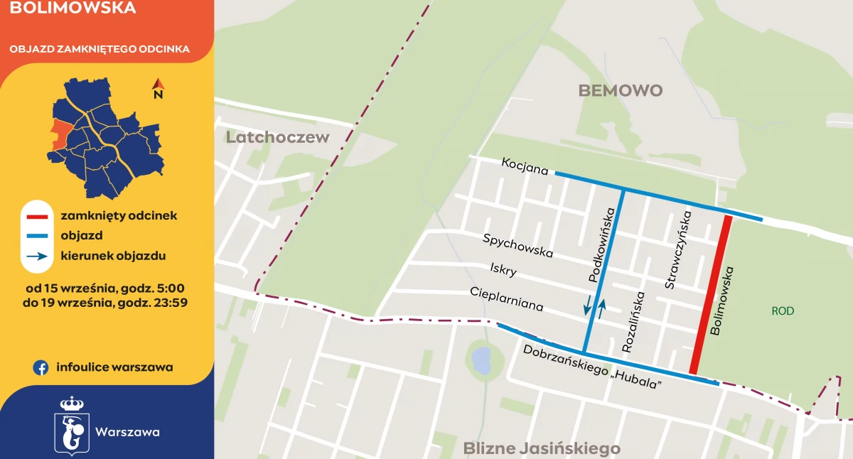 Ulice – place, Prawie tydzień modernizacją jezdni Bemowie - zdjęcie, fotografia